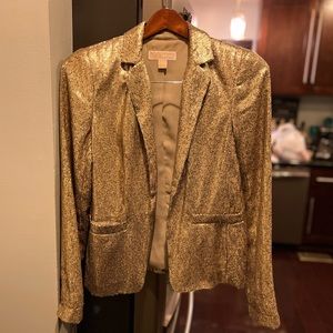 Michael Kors Gold Sequin Blazer (Women’s size 4)